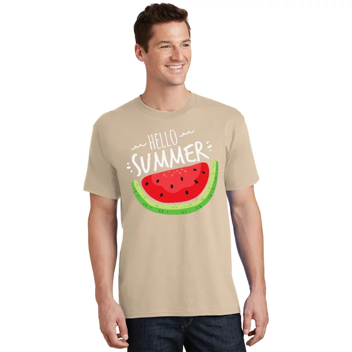 Hello Summer Watermelon Funny Summer Break Vacation Cool T-Shirt