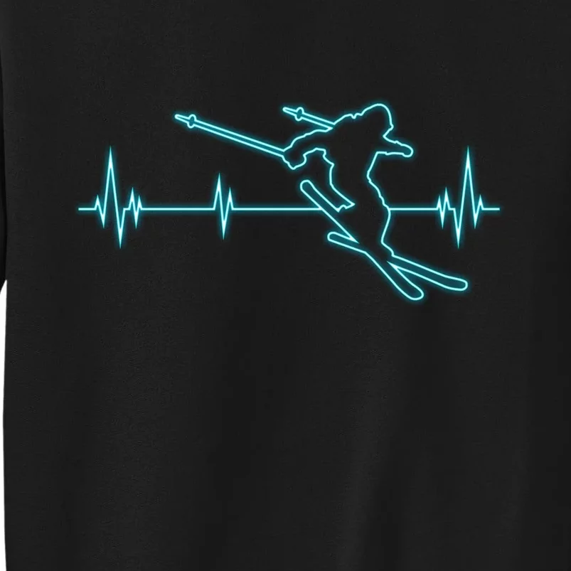 Heartbeat Skiing Winter Ski Is Funny And Cool Gift For Skier Sweatshirt