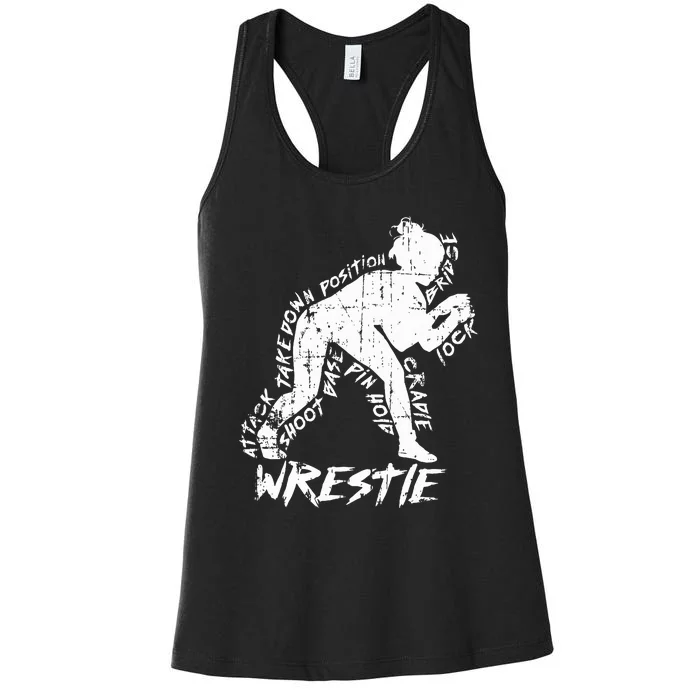 High School Wrestling Mom Dad Gift for Wrestling Women's Racerback Tank