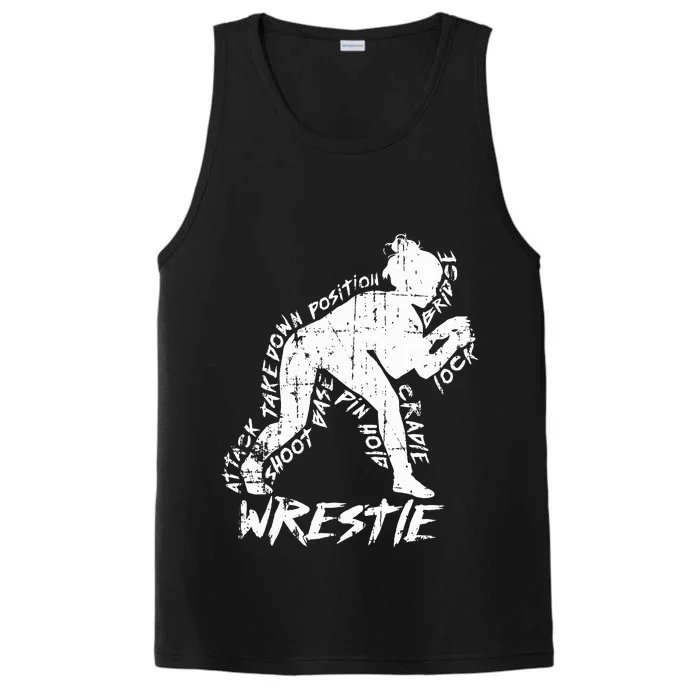 High School Wrestling Mom Dad Gift for Wrestling Performance Tank