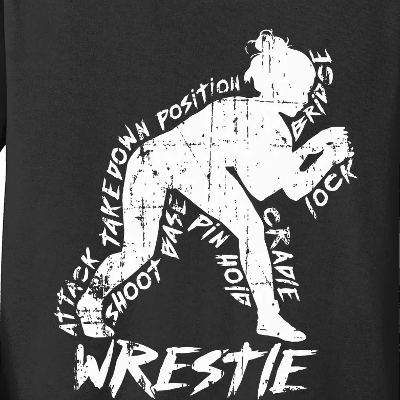 High School Wrestling Mom Dad Gift for Wrestling Kids Long Sleeve Shirt