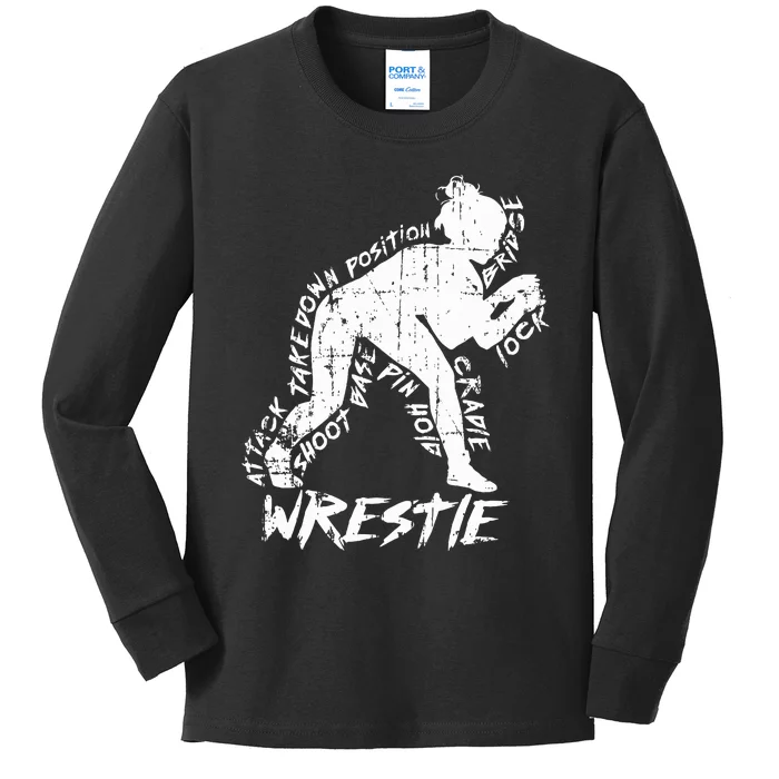 High School Wrestling Mom Dad Gift for Wrestling Kids Long Sleeve Shirt