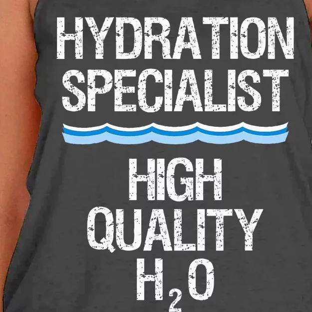 Hydration Specialist Waterboy Team Manager Women's Knotted Racerback Tank