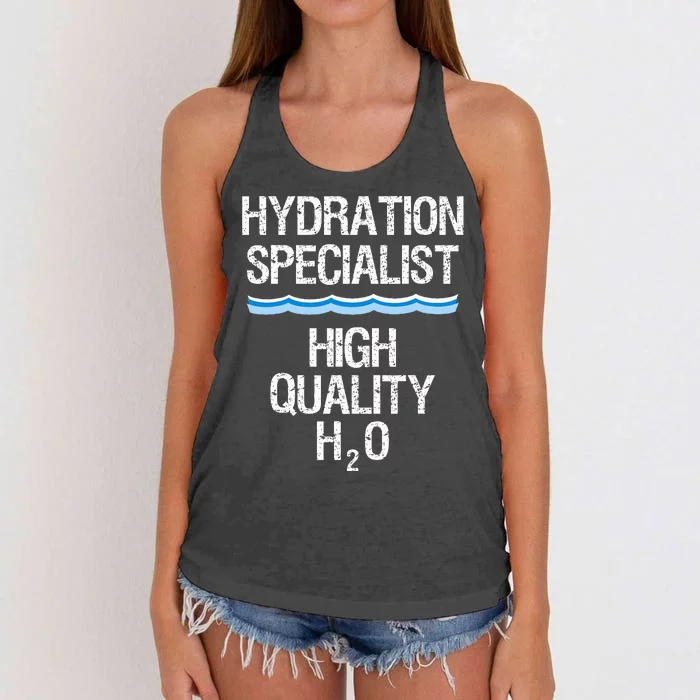 Hydration Specialist Waterboy Team Manager Women's Knotted Racerback Tank