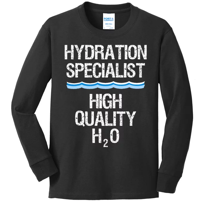 Hydration Specialist Waterboy Team Manager Kids Long Sleeve Shirt