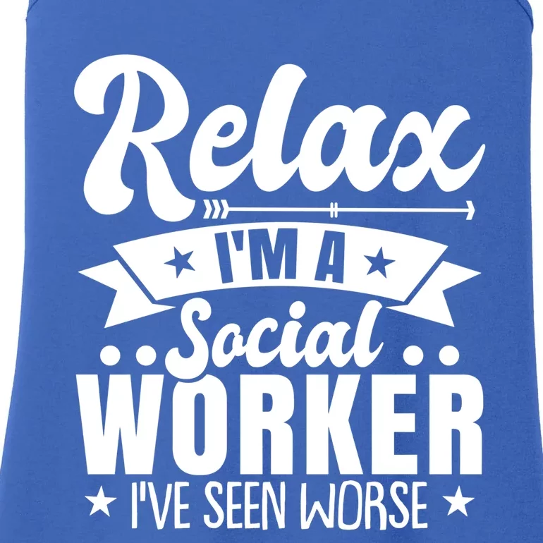 Humor Social Worker Gift Ladies Essential Tank