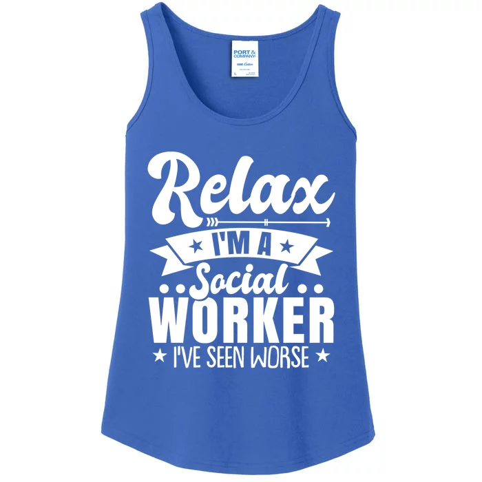 Humor Social Worker Gift Ladies Essential Tank