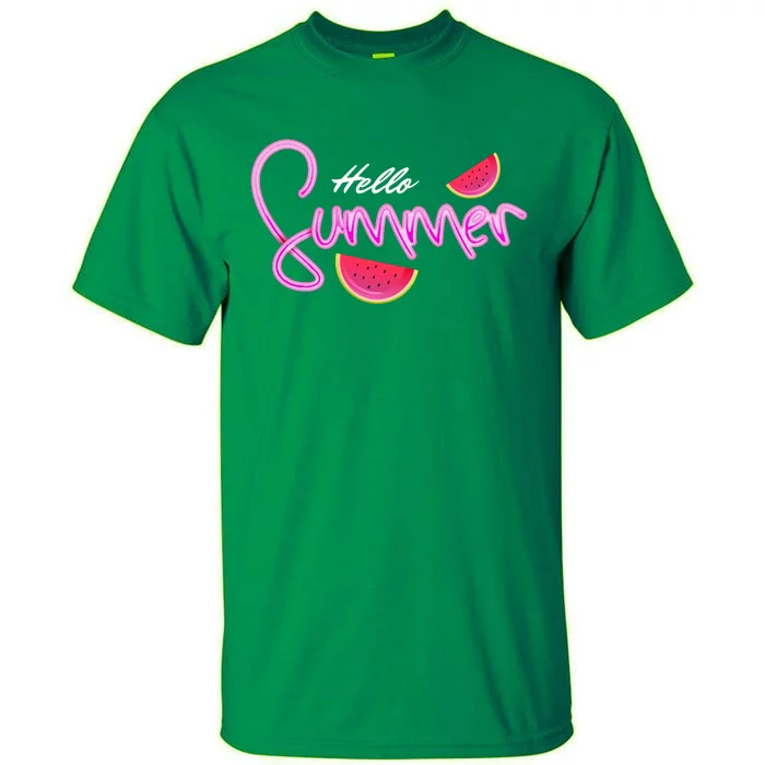 Hello Summer Watermelon Retro Tall T-Shirt