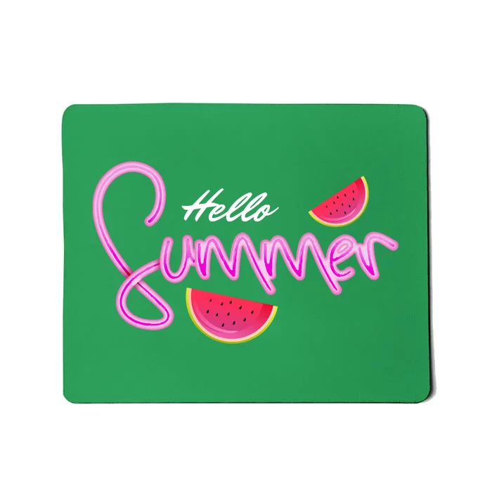 Hello Summer Watermelon Retro Mousepad