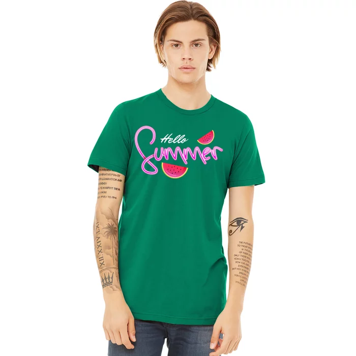 Hello Summer Watermelon Retro Premium T-Shirt