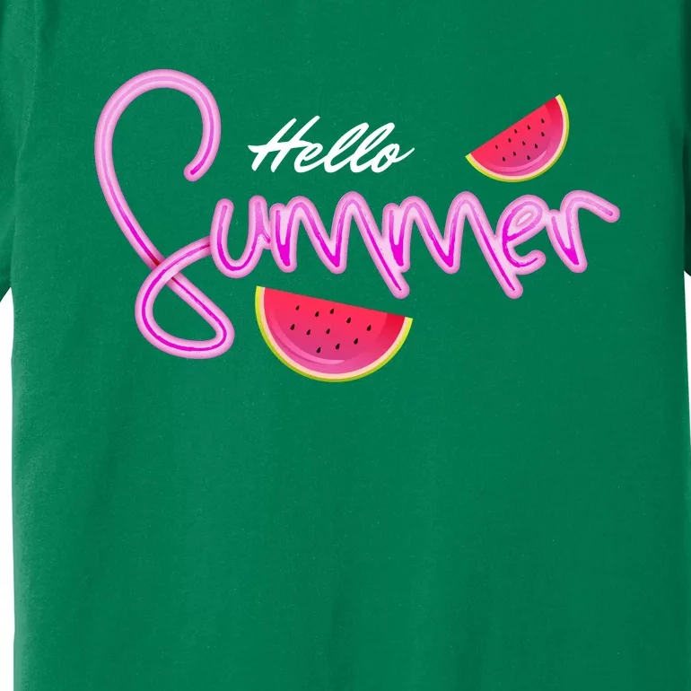 Hello Summer Watermelon Retro Premium T-Shirt