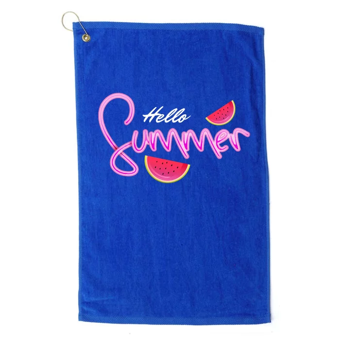 Hello Summer Watermelon Retro Platinum Collection Golf Towel