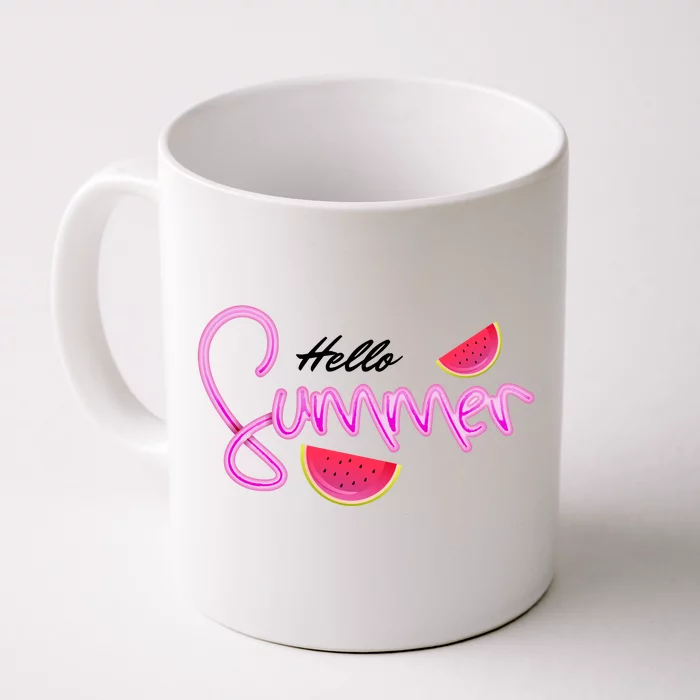 Hello Summer Watermelon Retro Front & Back Coffee Mug