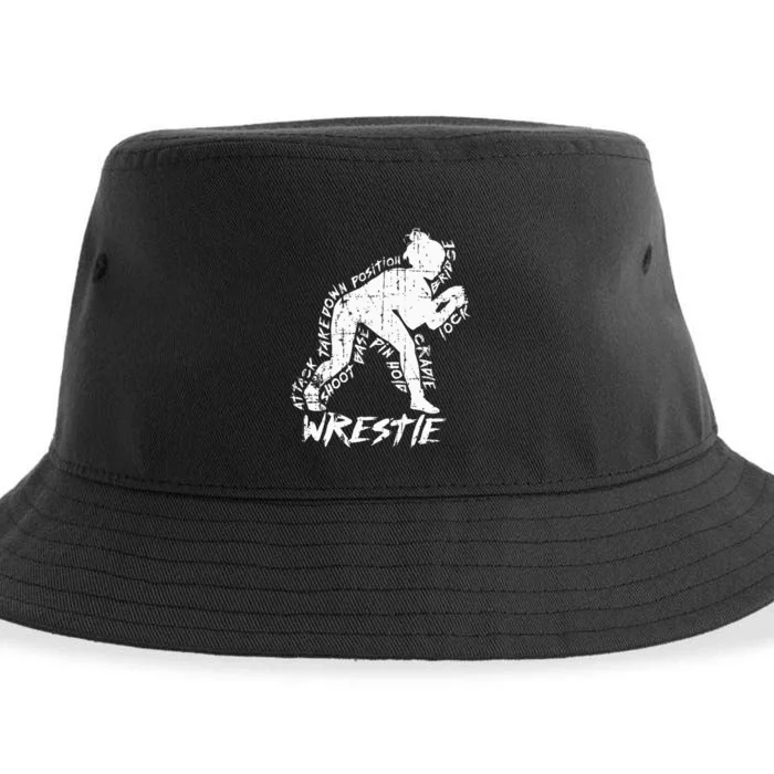 High School Wrestling Mom Dad Gift for Girl Wrestling Sustainable Bucket Hat