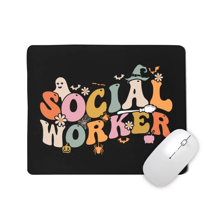 Halloween Social Worker Spooky Ghost Spooky Season Mousepad