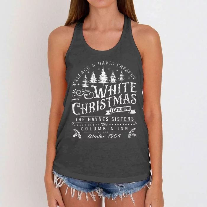 Haynes Sisters White Christmas Movie Merchandise Xmas Women's Knotted Racerback Tank