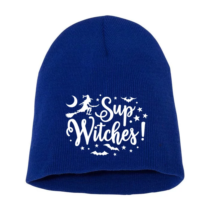 Halloween Sup Witches Funny Witchy Wiccan Witchcraft Gift Short Acrylic Beanie