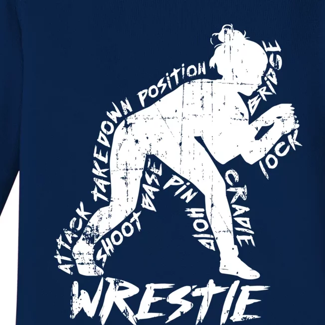 High School Wrestling Mom Dad Gift Wrestling Gift Baby Long Sleeve Bodysuit