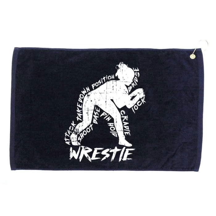 High School Wrestling Mom Dad Gift Wrestling Gift Grommeted Golf Towel