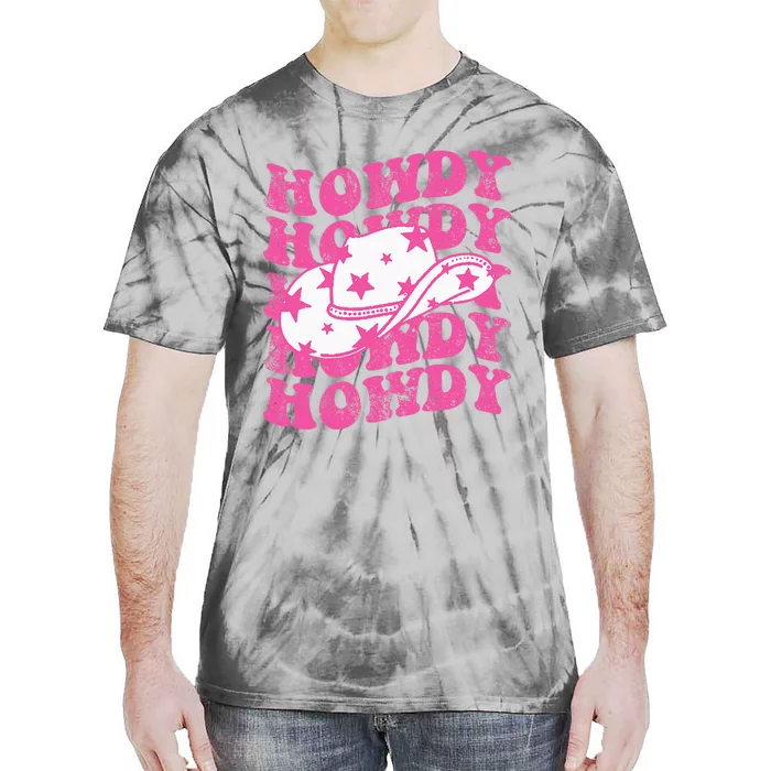 Howdy Southern Western Girl Country Rodeo Pink Cowgirl Retro Tie-Dye T-Shirt