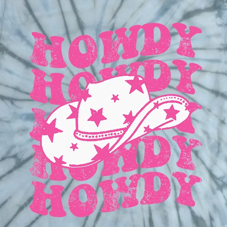 Howdy Southern Western Girl Country Rodeo Pink Cowgirl Retro Tie-Dye T-Shirt