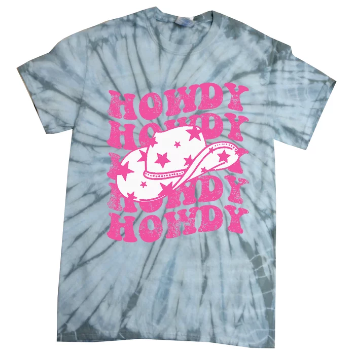 Howdy Southern Western Girl Country Rodeo Pink Cowgirl Retro Tie-Dye T-Shirt