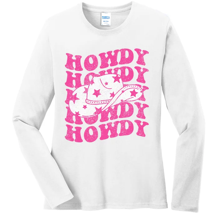 Howdy Southern Western Country Rodeo Ladies Long Sleeve Shirt