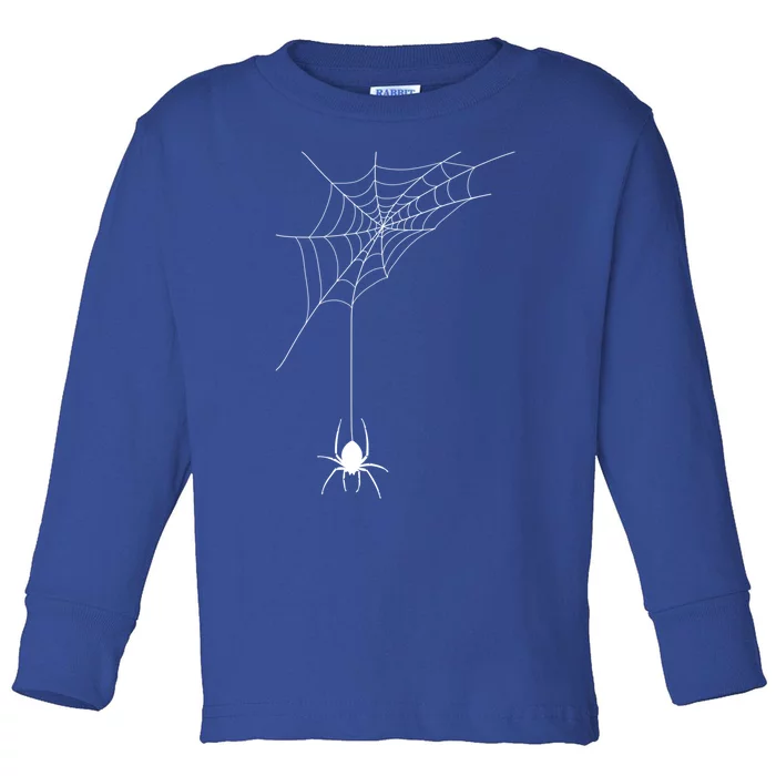 Halloween Spider Web Graphic Cool Gift Toddler Long Sleeve Shirt