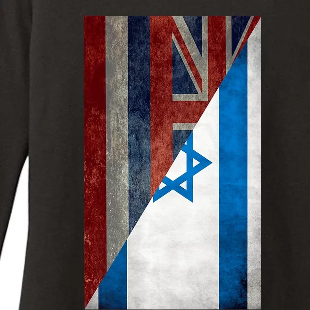 Hawaii Stands With Israeli Flag Hawaii Flag Womens CVC Long Sleeve Shirt