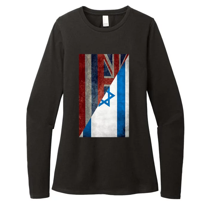 Hawaii Stands With Israeli Flag Hawaii Flag Womens CVC Long Sleeve Shirt