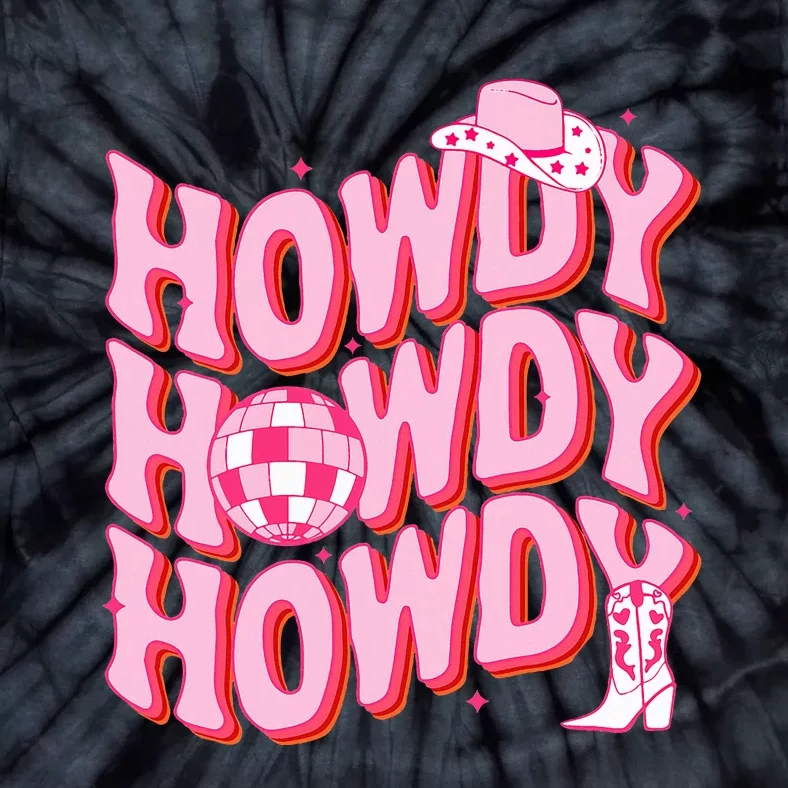 Howdy Southern Western Girl Country Rodeo Cowgirl Disco Tie-Dye T-Shirt