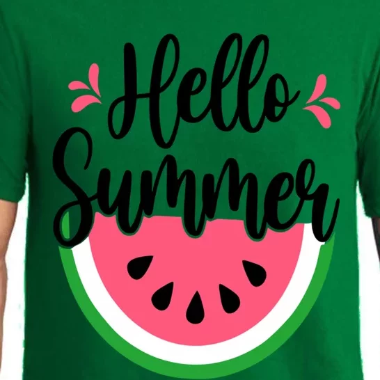 Hello Summer Watermelon Vacation Beach Summer Vacay Mode Gift Pajama Set