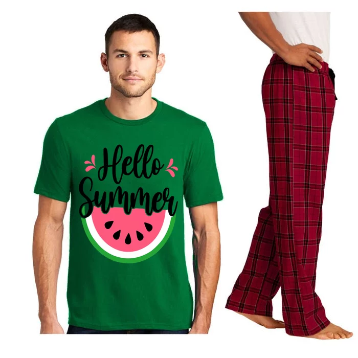 Hello Summer Watermelon Vacation Beach Summer Vacay Mode Gift Pajama Set