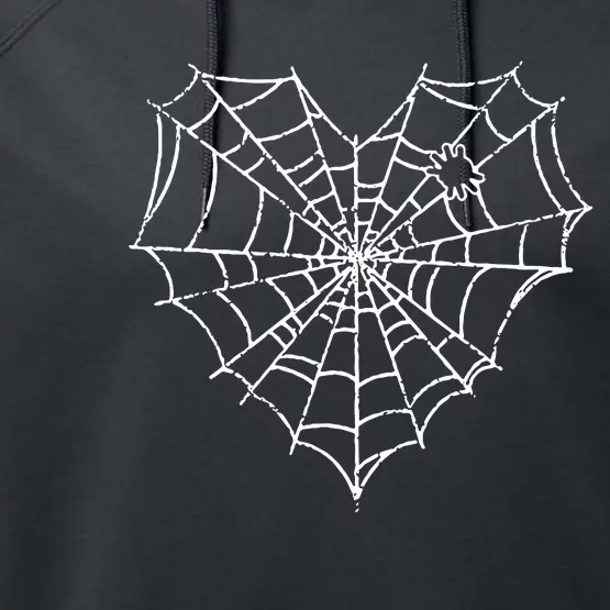 Halloween Spider Web Costume Cute Heart Spider Web Performance Fleece Hoodie