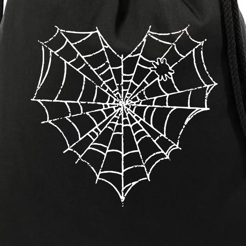 Halloween Spider Web Costume Cute Heart Spider Web Drawstring Bag