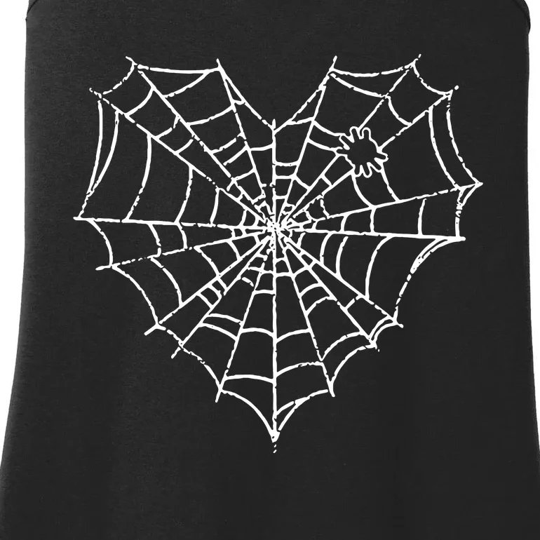 Halloween Spider Web Costume Cute Heart Spider Web Ladies Essential Tank