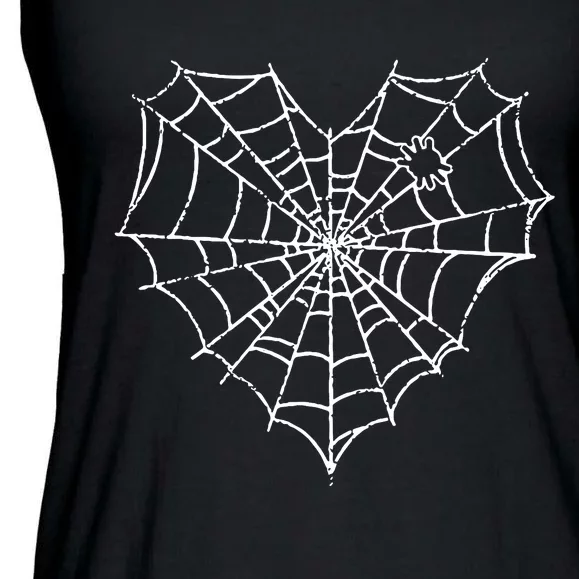 Halloween Spider Web Costume Cute Heart Spider Web Ladies Essential Flowy Tank