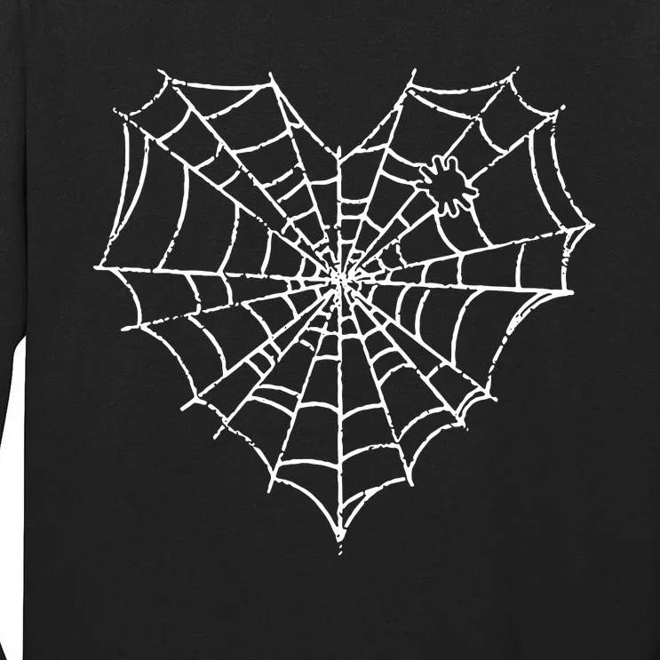 Halloween Spider Web Costume Cute Heart Spider Web Tall Long Sleeve T-Shirt