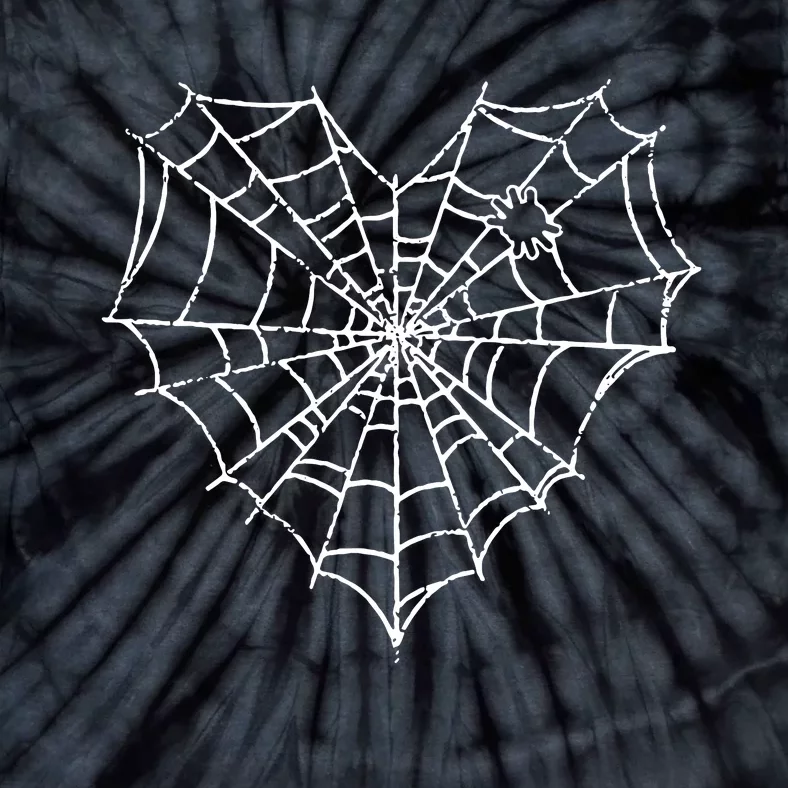 Halloween Spider Web Costume Cute Heart Spider Web Tie-Dye T-Shirt