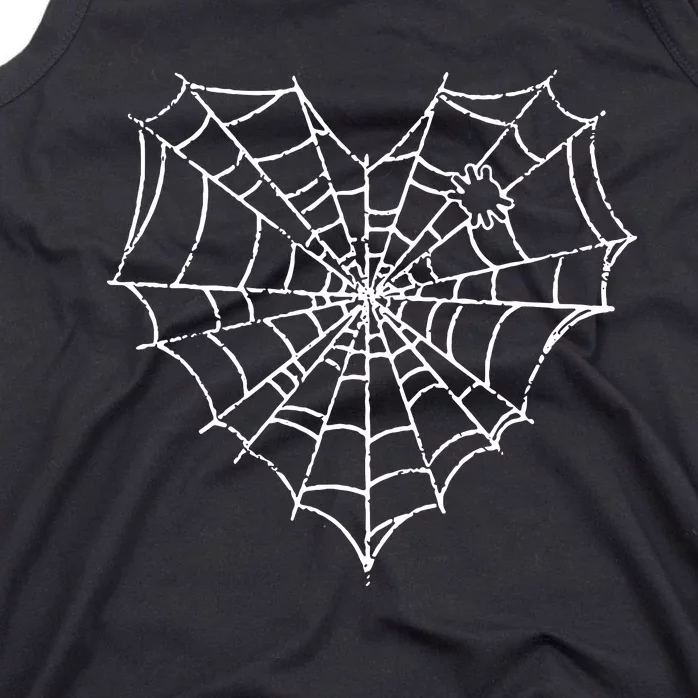 Halloween Spider Web Costume Cute Heart Spider Web Tank Top