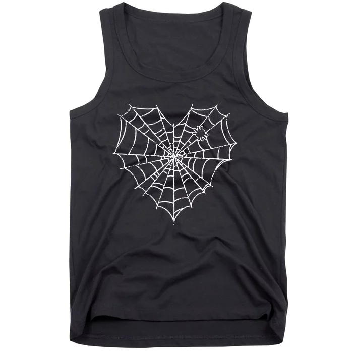 Halloween Spider Web Costume Cute Heart Spider Web Tank Top