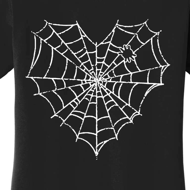 Halloween Spider Web Costume Cute Heart Spider Web Women's T-Shirt