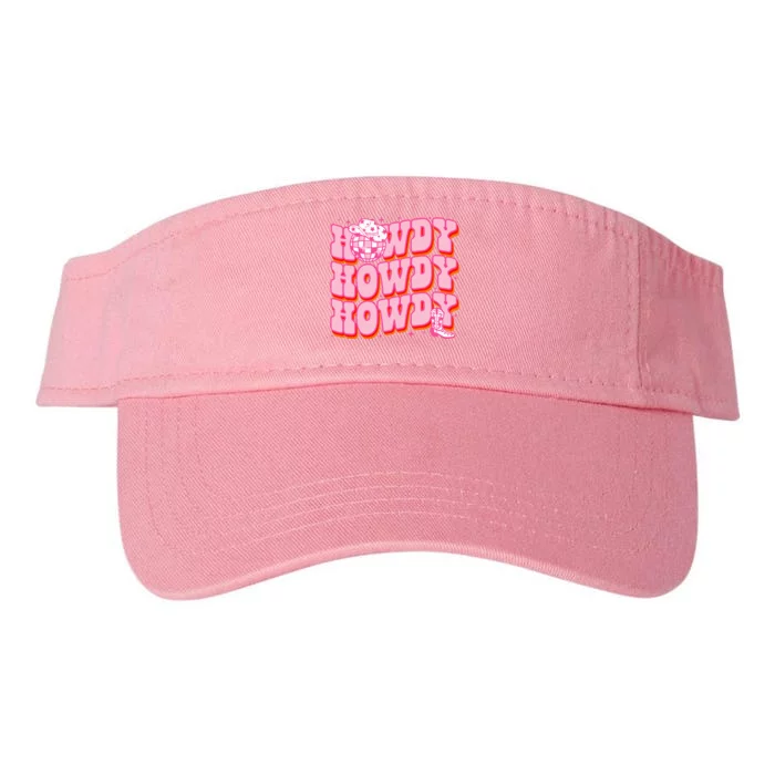 Howdy Southern Western Country Rodeo Pink Cowgirl Valucap Bio-Washed Visor