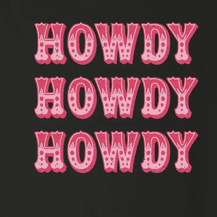 Howdy Southern Western Girl Country Rodeo Pink Cowgirl Toddler Long Sleeve Shirt