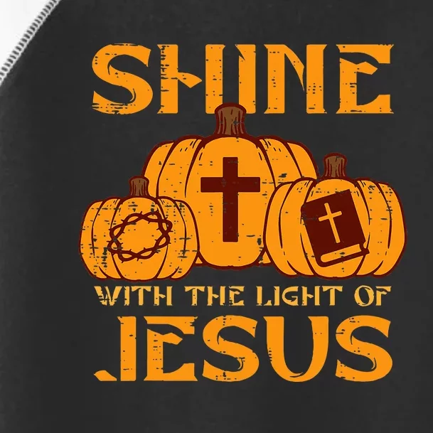 Halloween Shine With Light Jesus Christian Toddler Fine Jersey T-Shirt