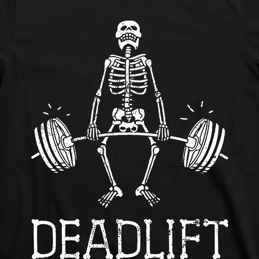 Halloween Skeleton Weight Lifting Workout T-Shirt