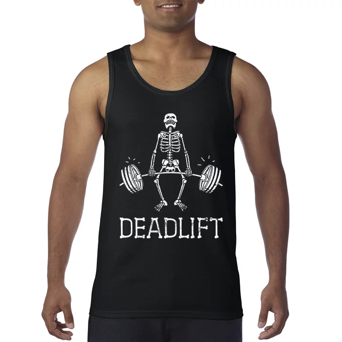 Halloween Skeleton Weight Lifting Workout Tank Top