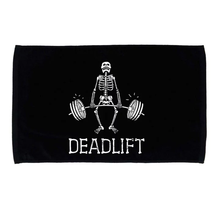 Halloween Skeleton Weight Lifting Workout Microfiber Hand Towel