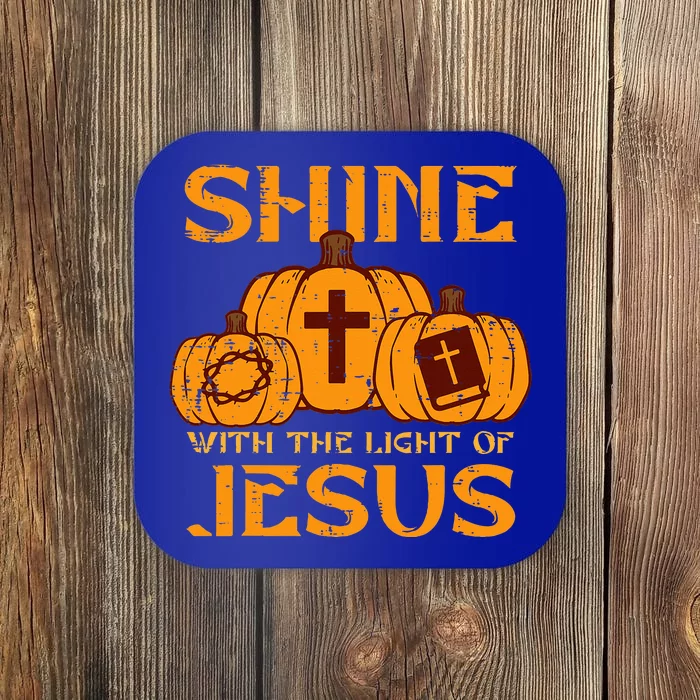 Halloween Shine With Light Jesus Christian Coaster