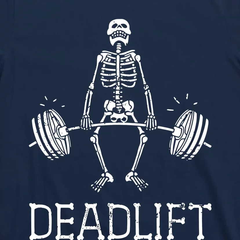 Halloween Skeleton Weight Lifting Workout T-Shirt